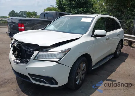 2016 Acura Mdx Advance Entertainment Packages/Advance Package из США, поврежденный, VIN 5FRYD4H94GB039265